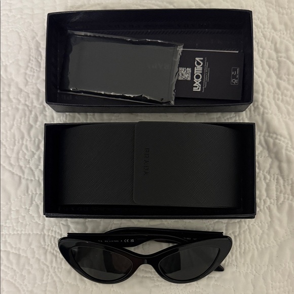 Prada Cat-Eye Black Sunglasses - Picture 1 of 11